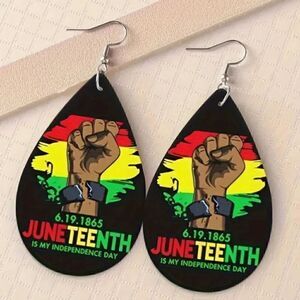 Juneteenth Dangle Drop Earrings